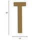 Gold Letter (T) Corrugated Plastic Yard Sign, 30in